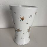 Vintage 1970 Moustiers ceramic faience vase - 26 cm