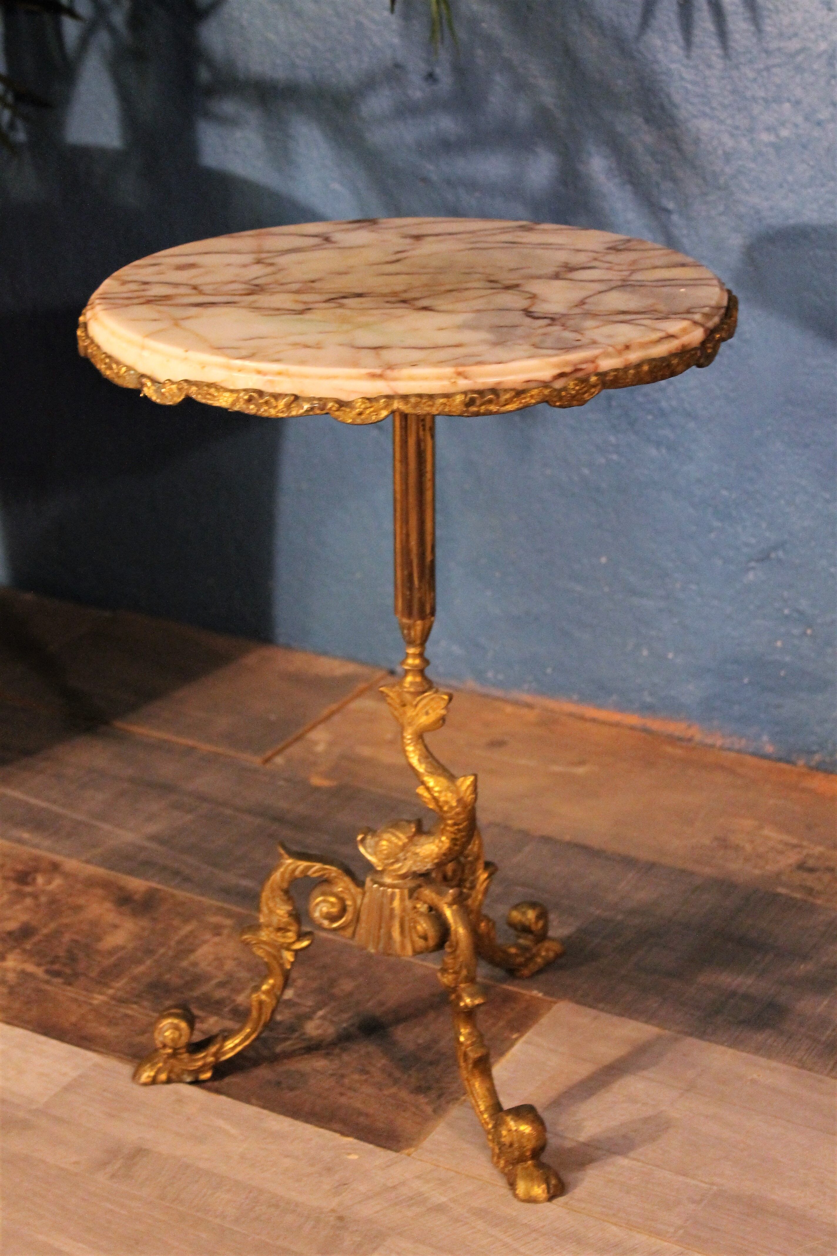 Stone and  bronze side table 19th