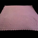 Vintage Lilac Mauve Crochet Bedspread