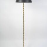 Brass floor lamp imitating bamboo, 1950s