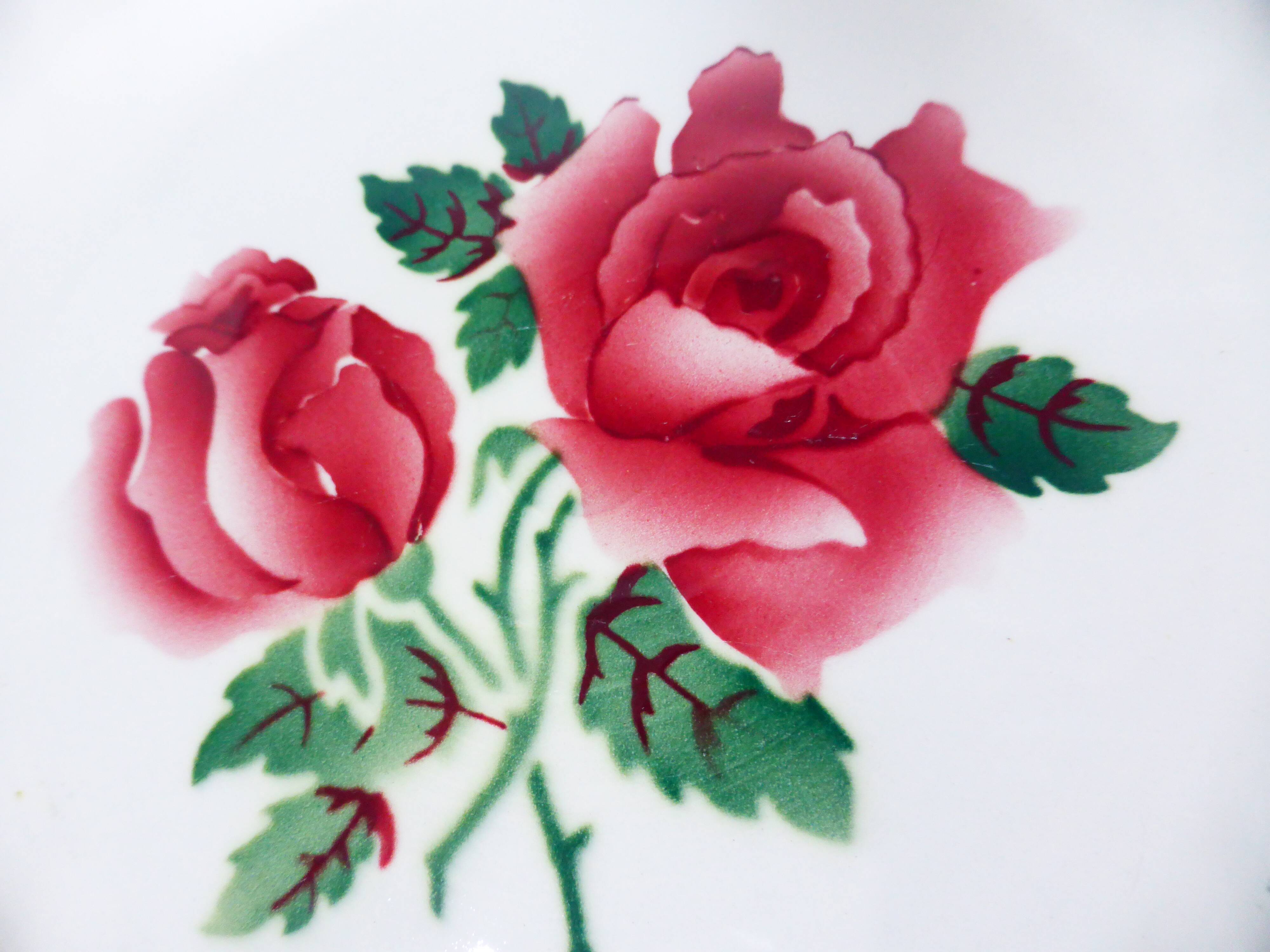 4 flat plates of Digoin Sarreguemines saverne model 220541