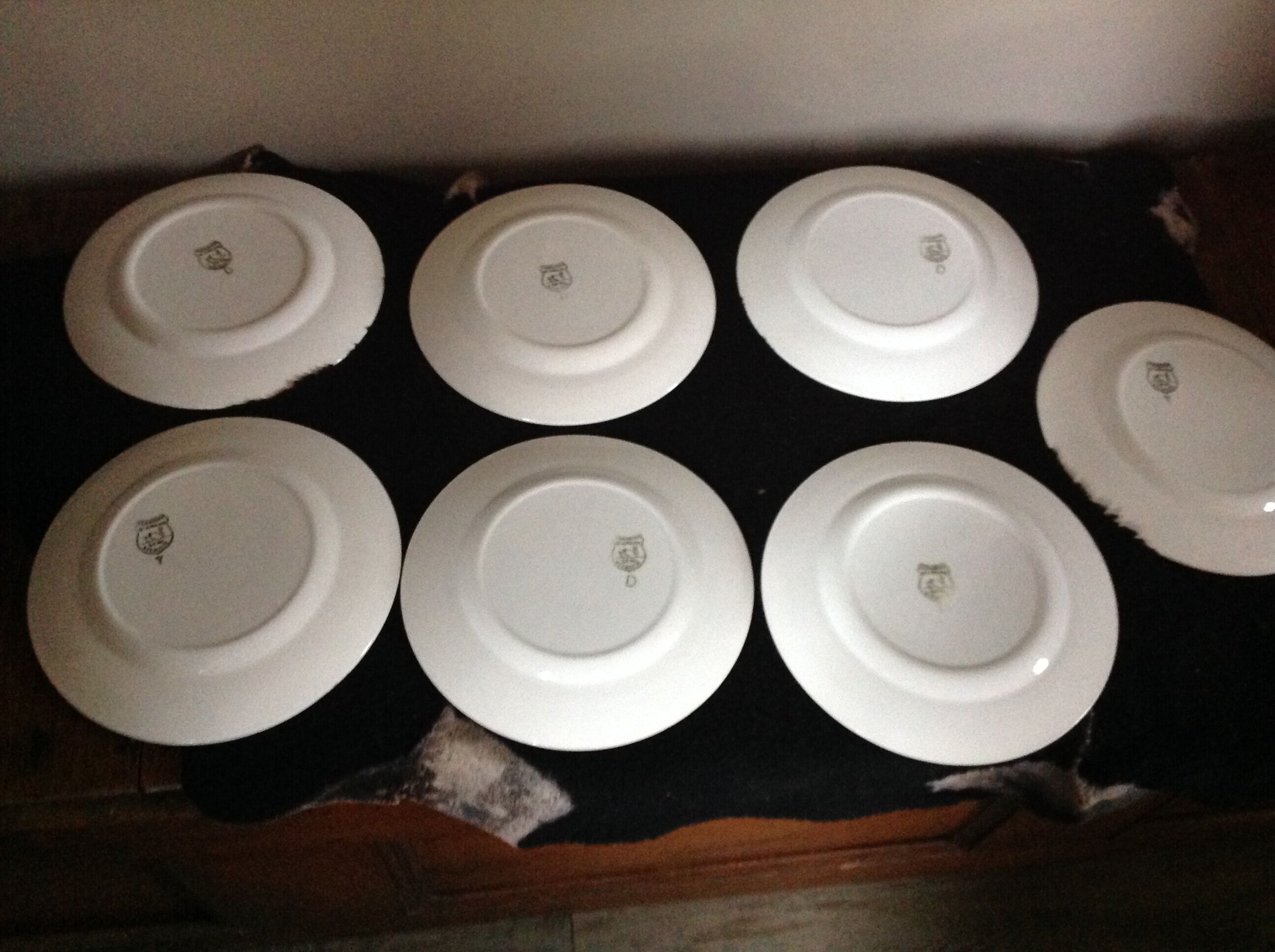 Série de 7 assiettes à dessert vintage