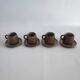 Vintage coffee service in Brown sandstone of the years 60