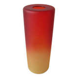 Old large globe lampshade chandelier tube lighting fixture in multicolored glass lamp