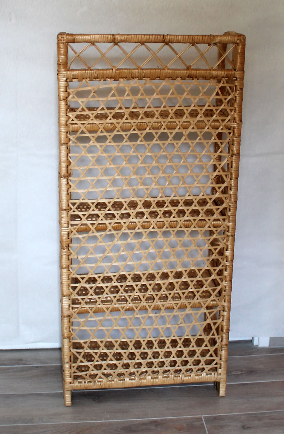 Rattan shelf