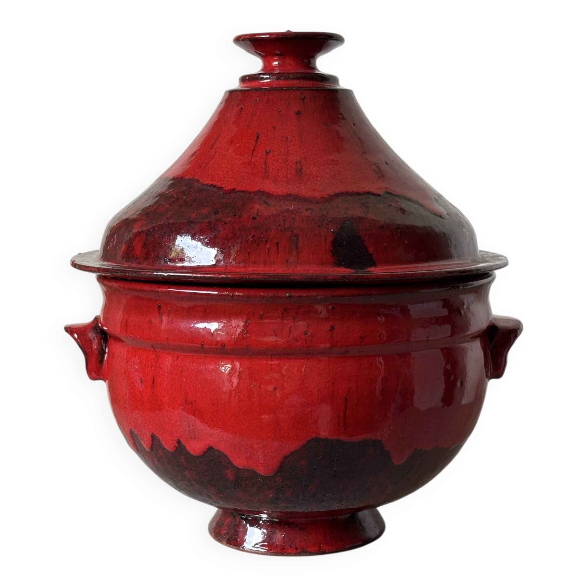 Enamelled covered pot