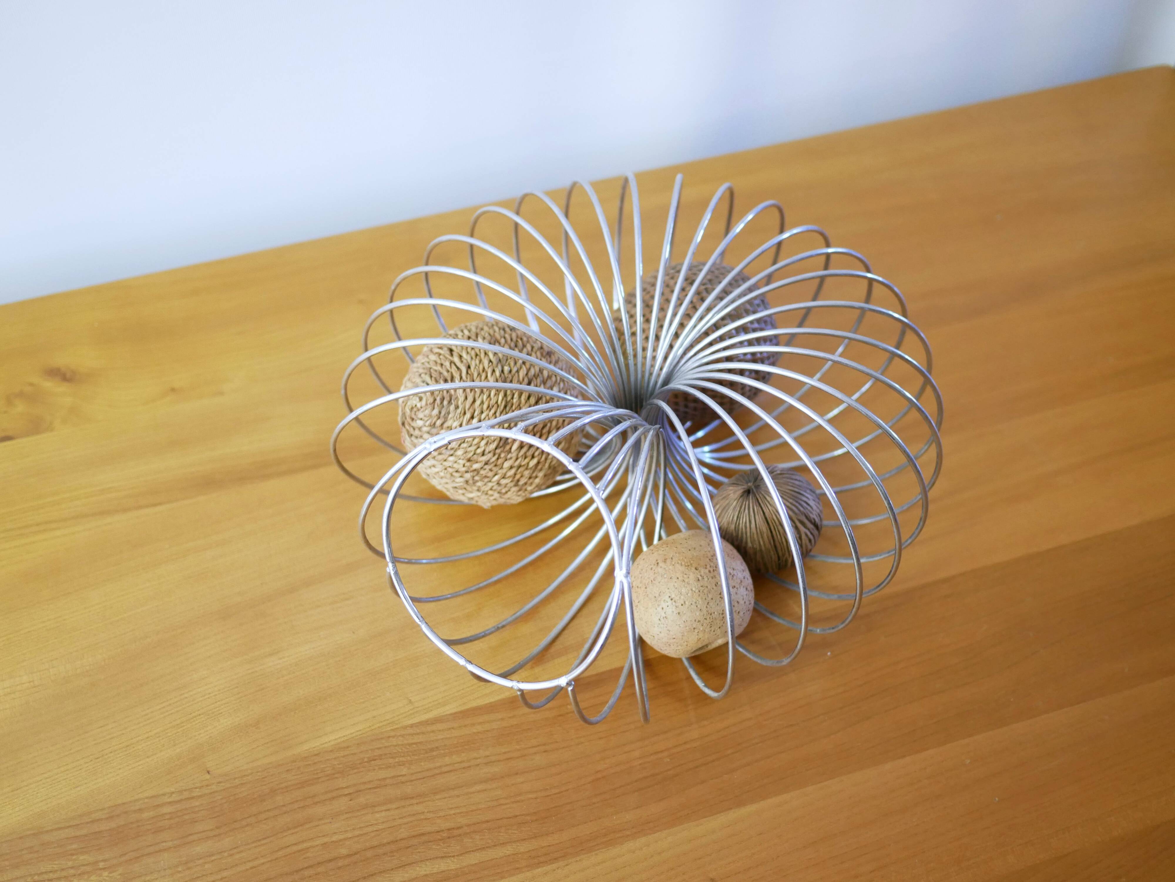 Vintage metal fruit basket