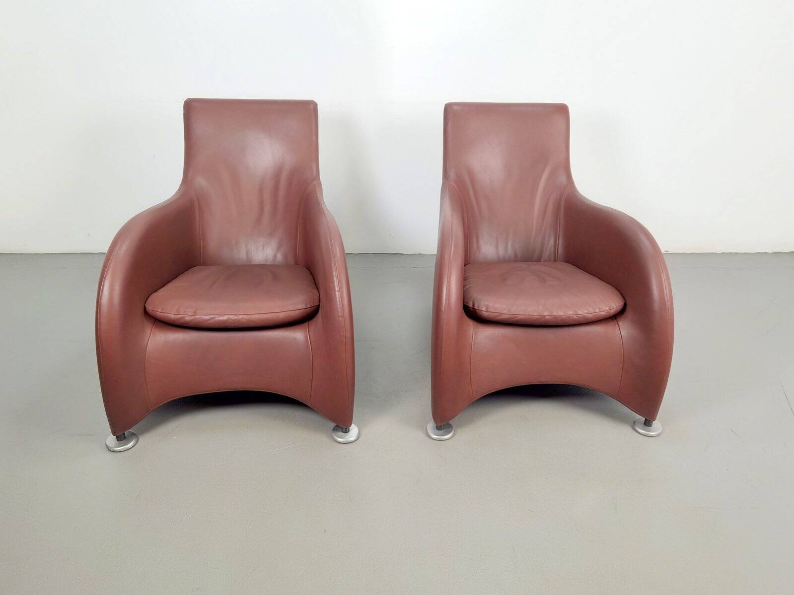 Loge Lounge Chairs in Leather by Gerard van den Berg for Montis, 1990s, Set of 2