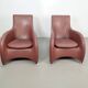Loge Lounge Chairs in Leather by Gerard van den Berg for Montis, 1990s, Set of 2