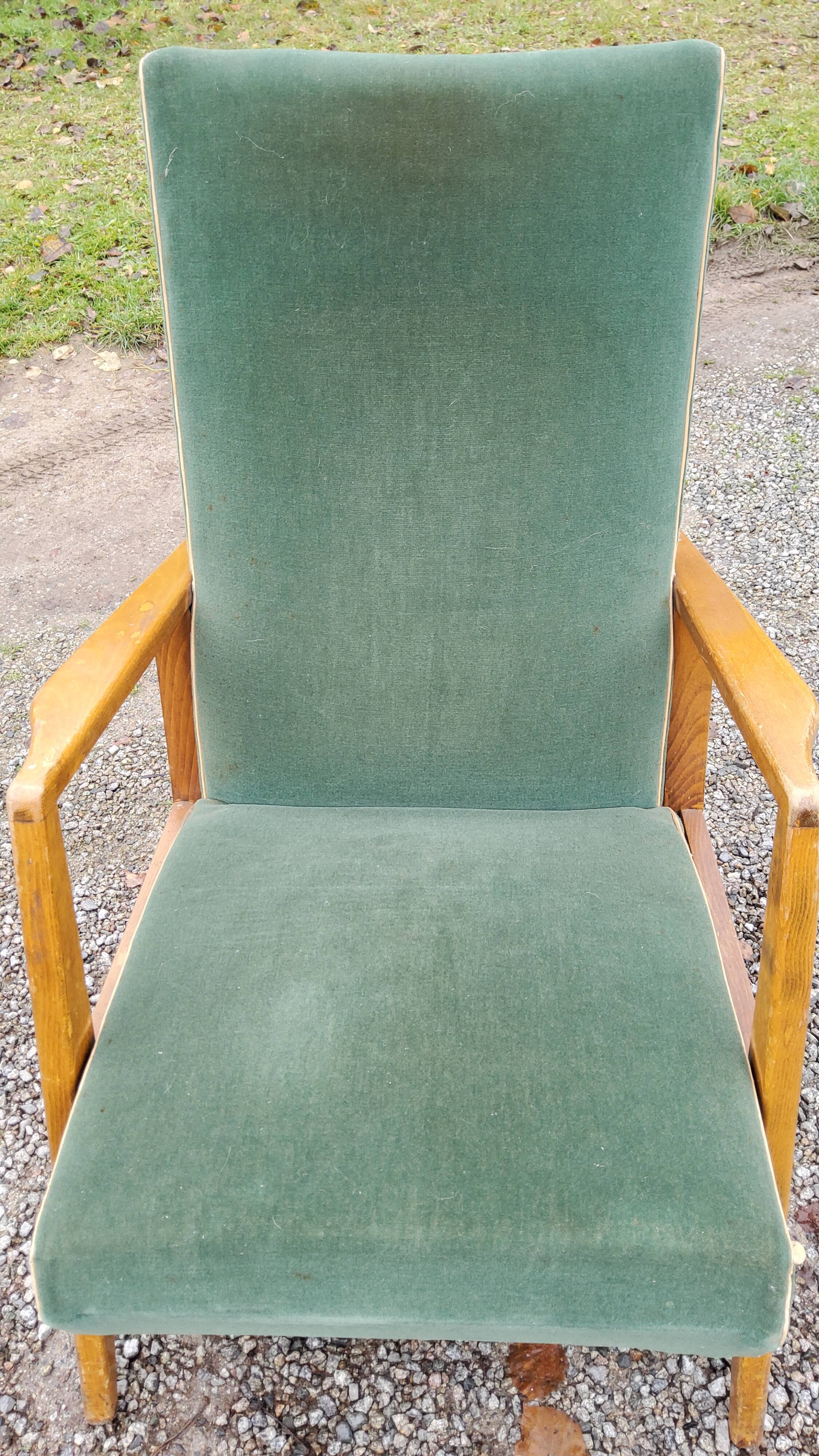 Paire de fauteuils des années 50 GMC pieds compas