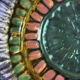 Multicolored Enameled Copper Vase