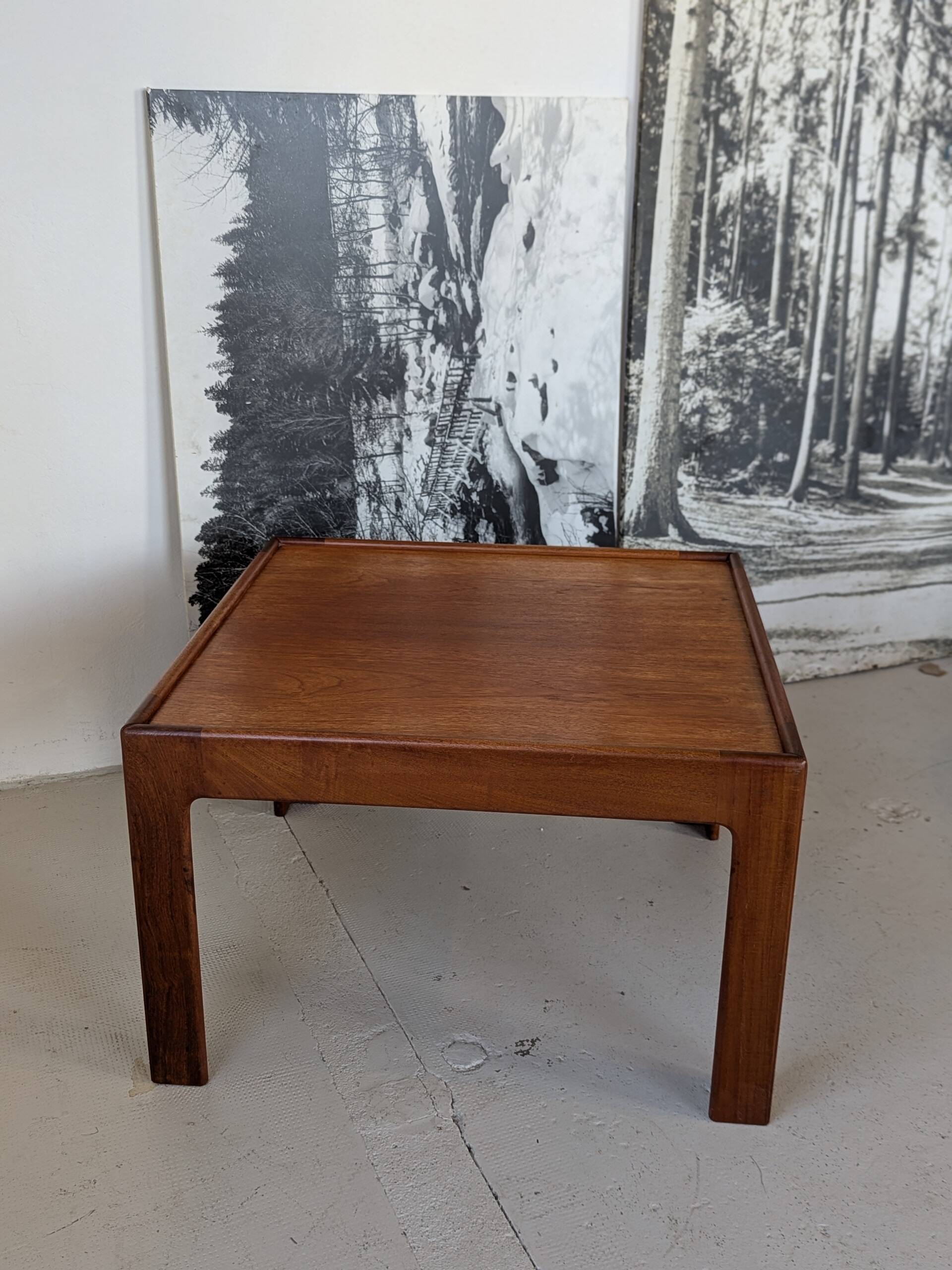 Square teak coffee table by Illum Wikkelso for N.Eilersen
