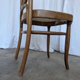 Vintage High Back Bentwood Cane Dining Chair / Thonet Style / Torn Seat