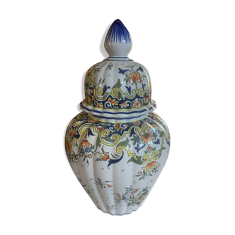 Fat porcelain vase from Rouen