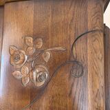 1950s linen wardrobe, shelves, central mirror