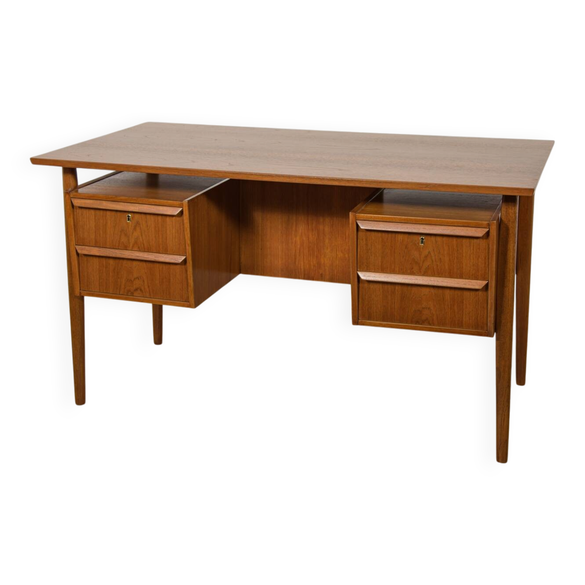 Mid-Century Teak Desk by Gunnar Nielsen Tibergaard, Denmark, 1960s