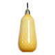 Beautiful yellow & white italian Mid Century Murano glass pendant lamp
