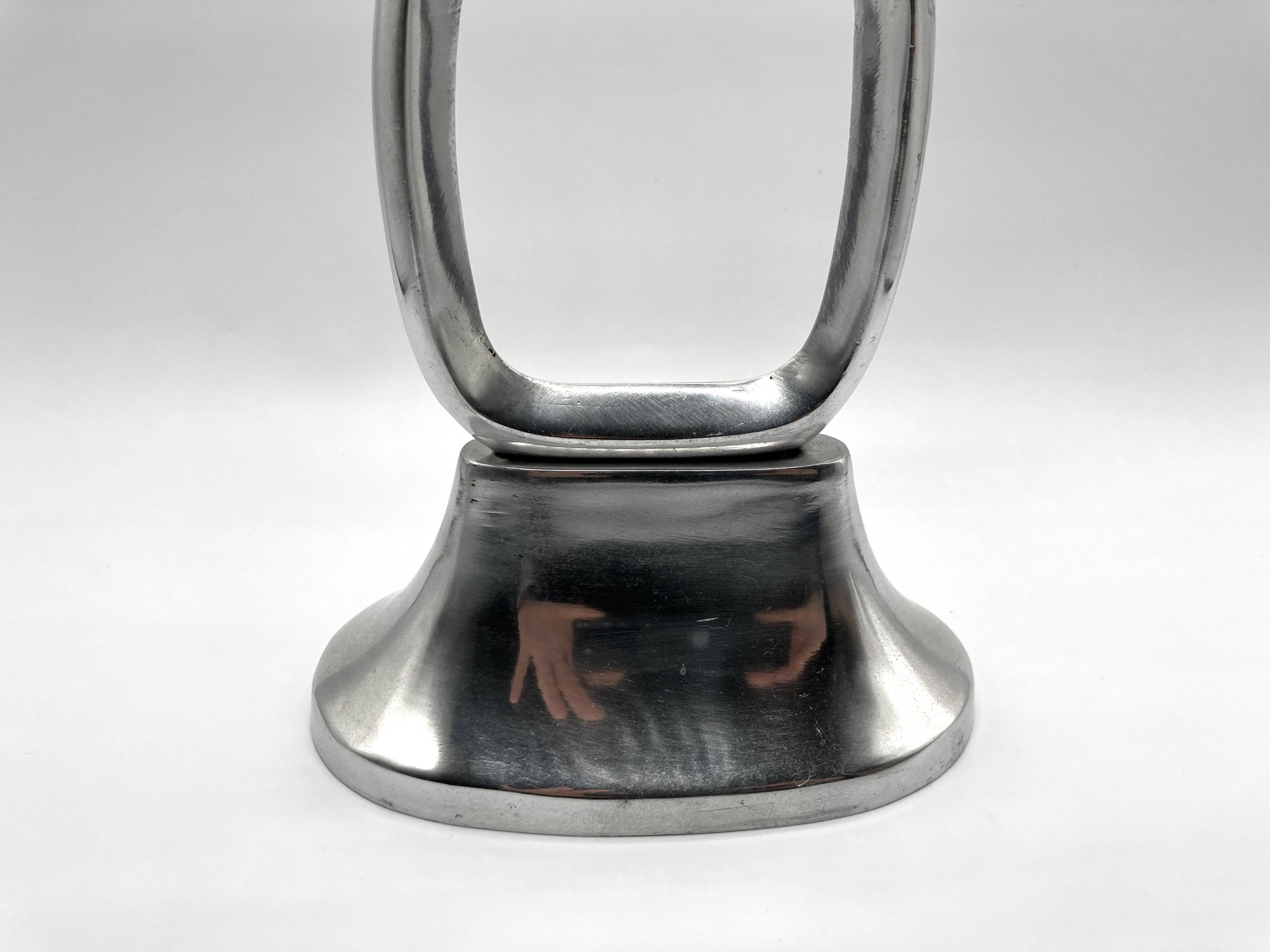 Modernist cast aluminum candle holder • 1980