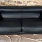 ROCHE BOBOIS Black leather sofa ULTIMATE model
