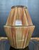 Octagonal Art Deco vase in glazed stoneware