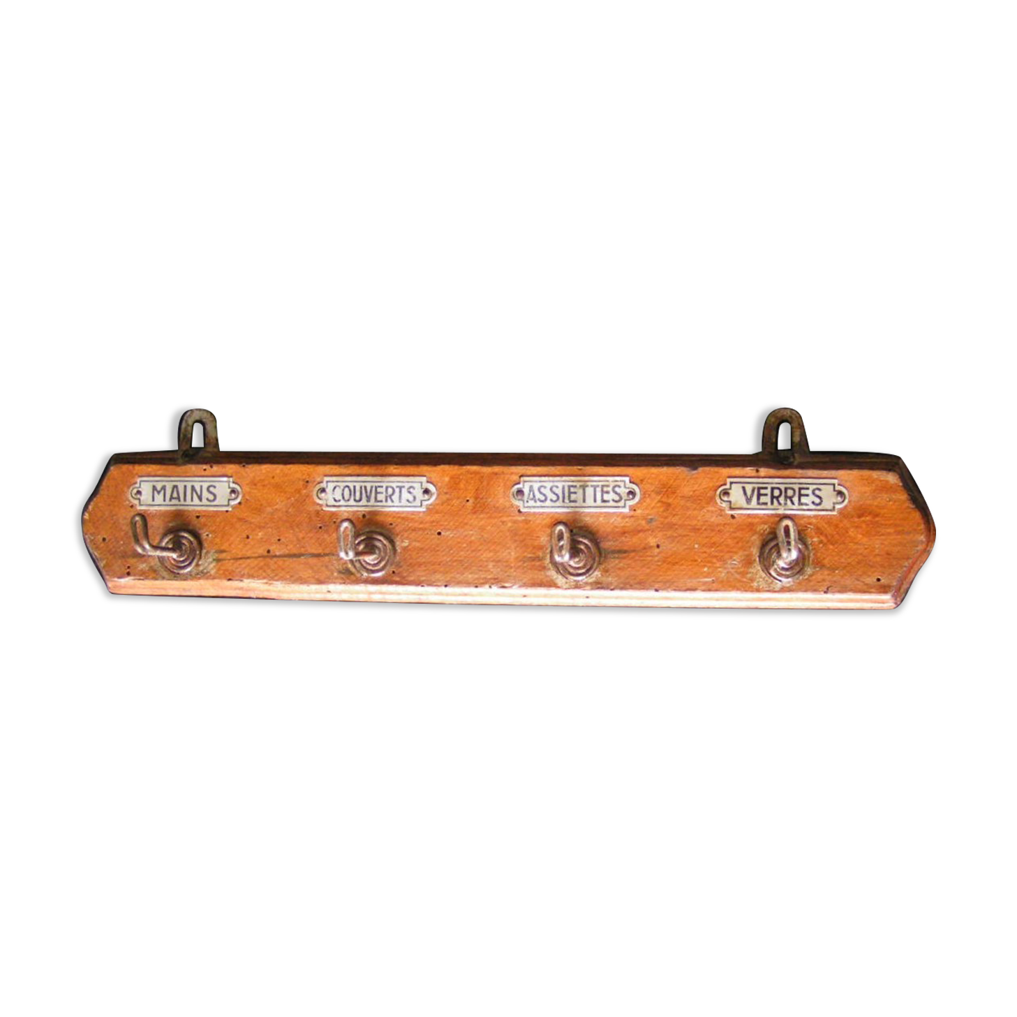 Wooden wall towel rack
