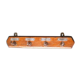 Wooden wall towel rack