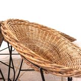 Set of 4 rattan pod chairs 60s