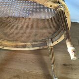 Louis XVI style caned bench