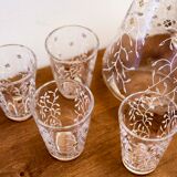 Liquor service 8 glasses 60s