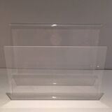 Acrylic magazine rack. Circa 1970.