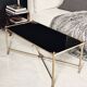 Coffee table glass and brass
