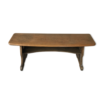 Oak arts and crafts bench, console