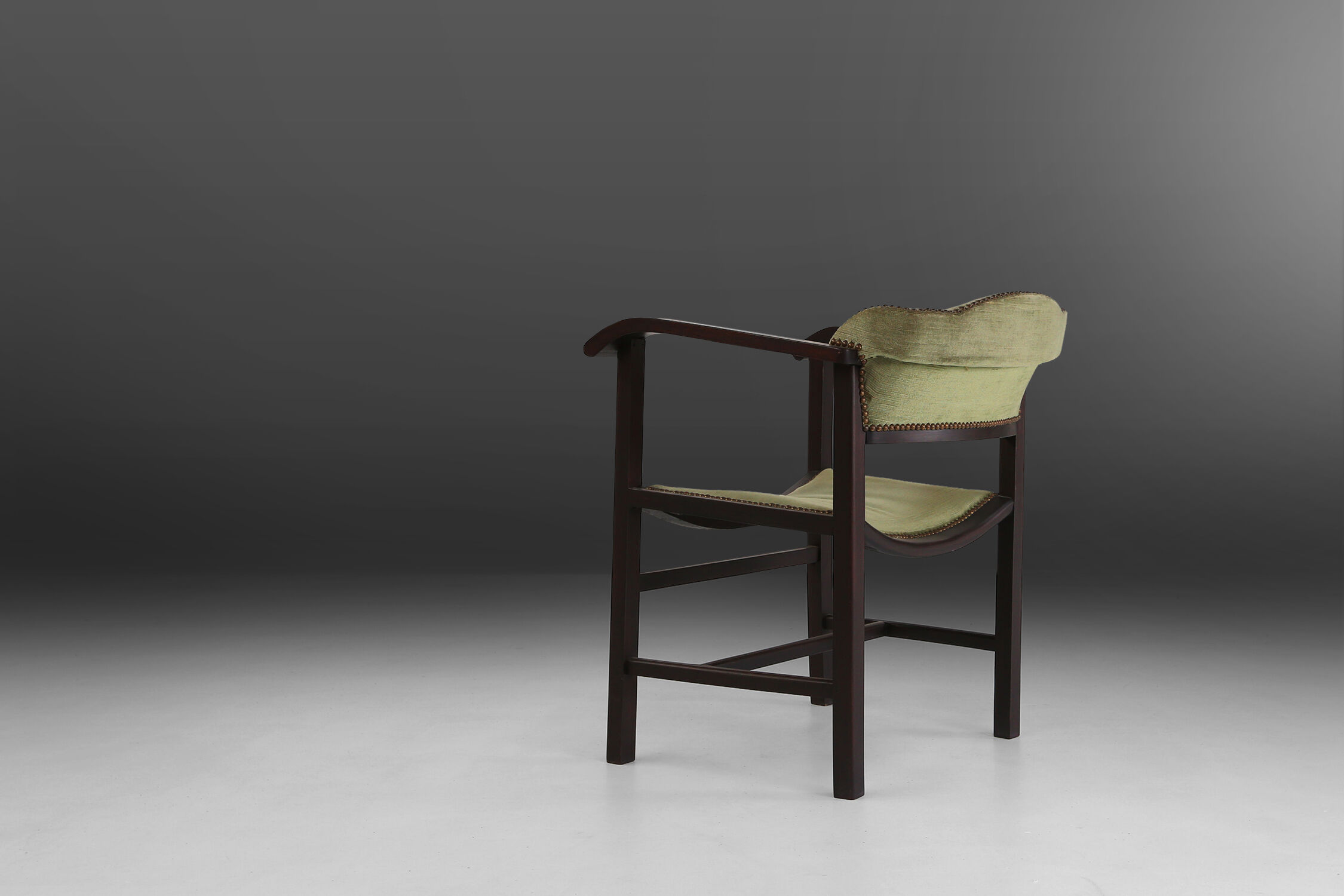Art deco armchair in black and green ca.1930