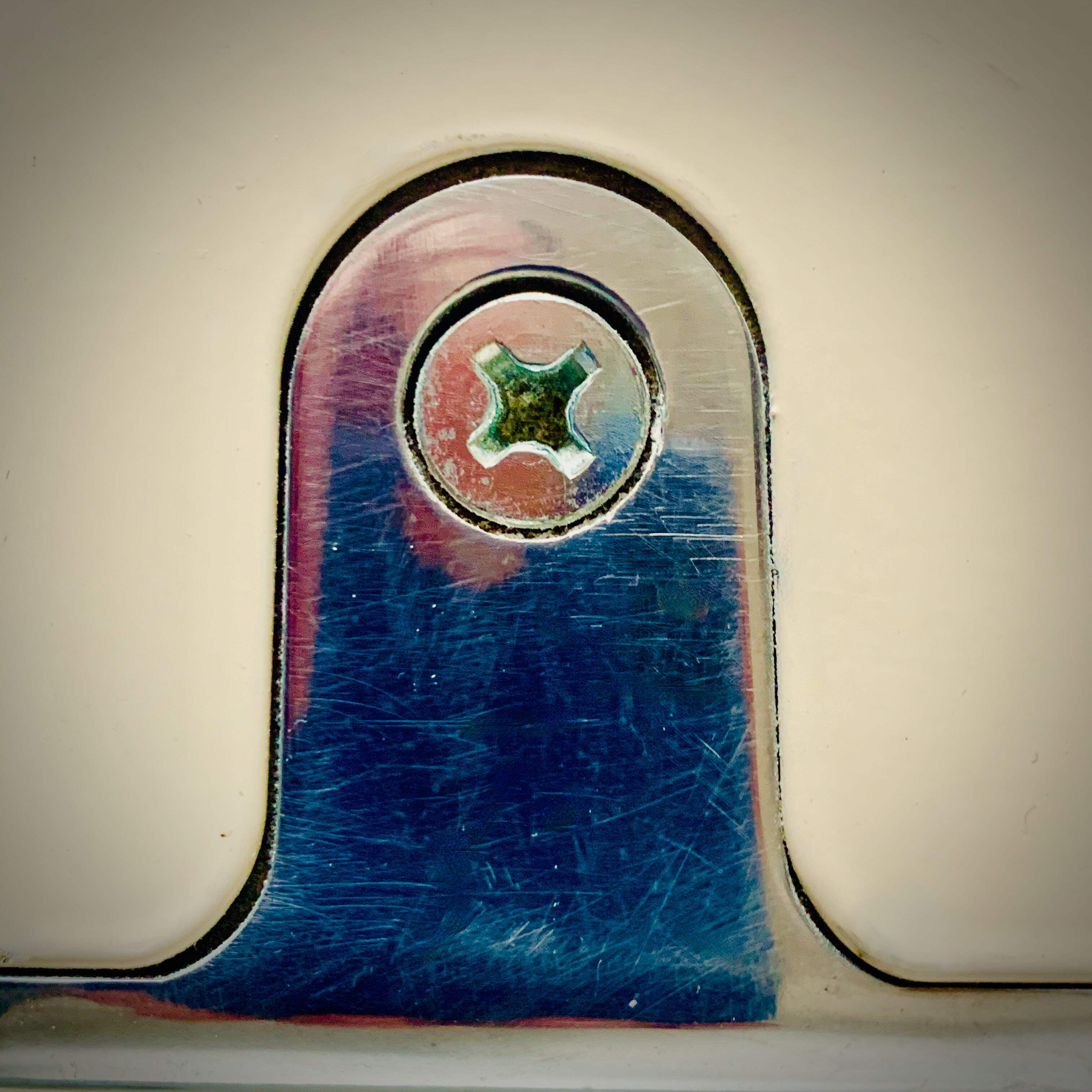 Modernist coffee table - airplane wing - in lase plate and brushed aluminium