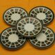5 vintage ceramic dessert plates Boch Belgium