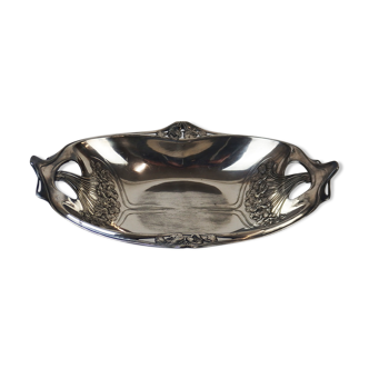 Vide poche en métal argenté art nouveau