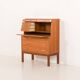 Danish mid century teak secretaire with brass inlays, 1960s