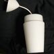 Lampe suspension opaline cylindrique plafonnier Design moderniste 1960