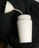 Cylindrical opaline pendant lamp ceiling light Modernist design 1960