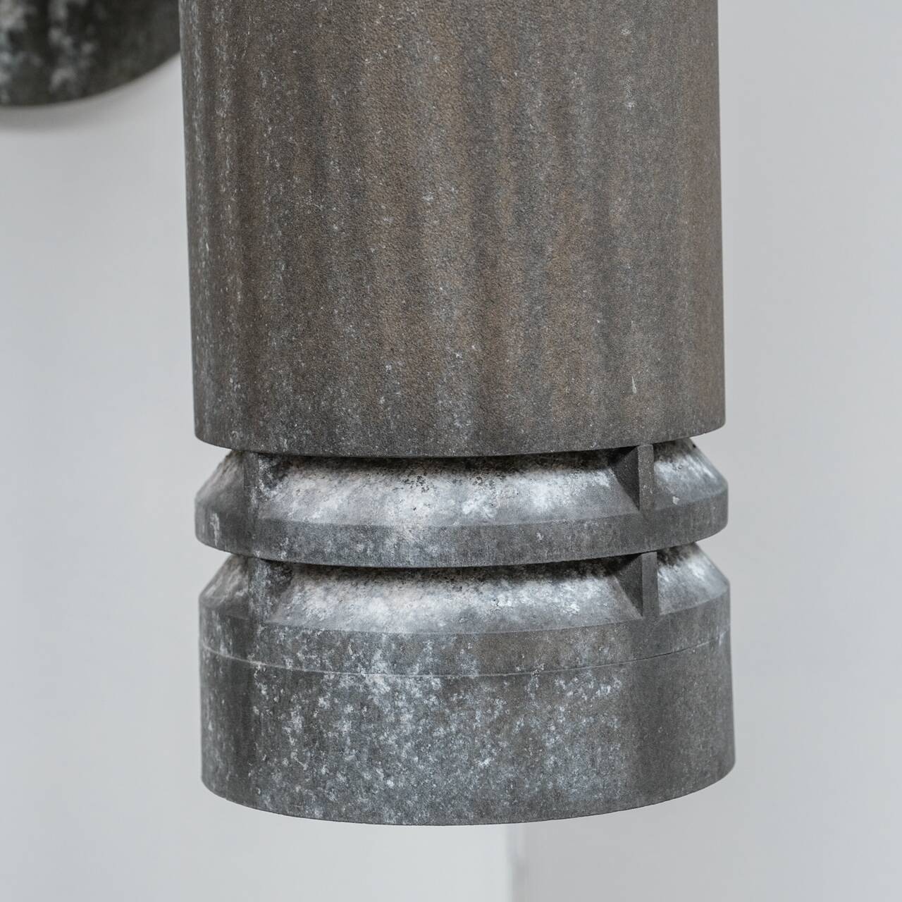 Ole Pless Jørgensen 'Pipeline' Pair of Galvanized Metal Wall Lights