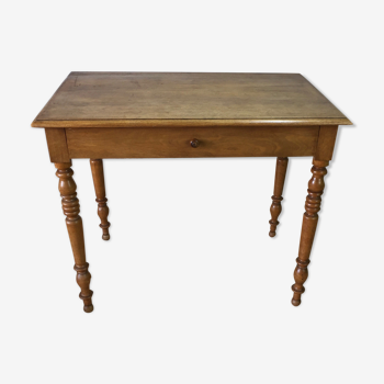 Classic table 1 walnut drawer