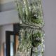 Mid-century round green Murano glass Italian mirror by Mazzega, 1960s