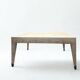 Square coffee table in taupe shagreen style.