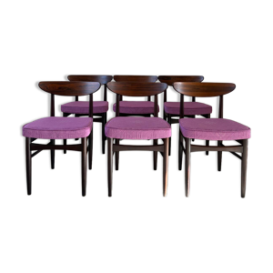 6 chaises scandinaves - teck