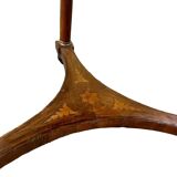 Antique round marquetry Empire table from the early 19th century