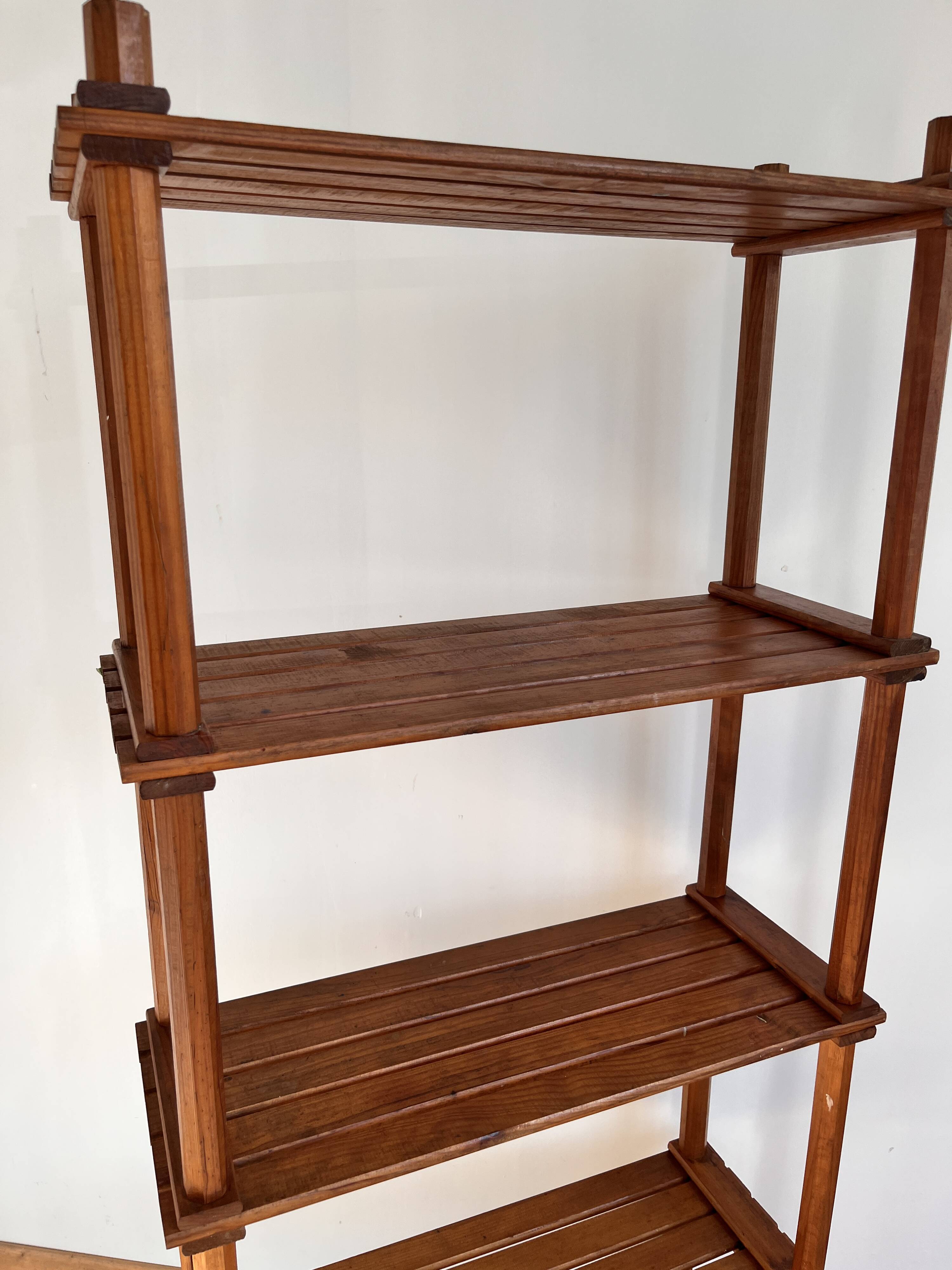pine bookshelf from the 1970s