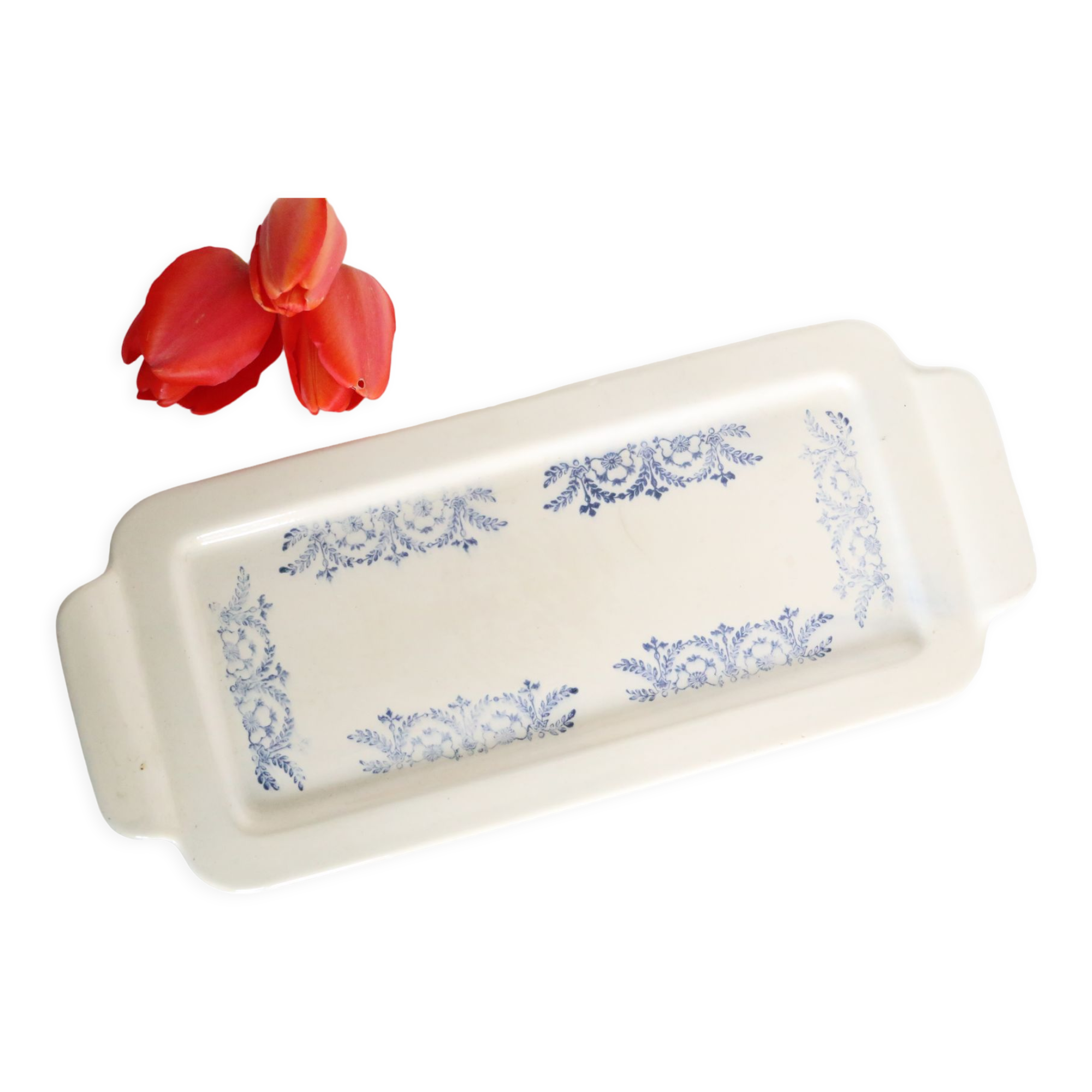 Digoin cake dish Jacques model, vintage French