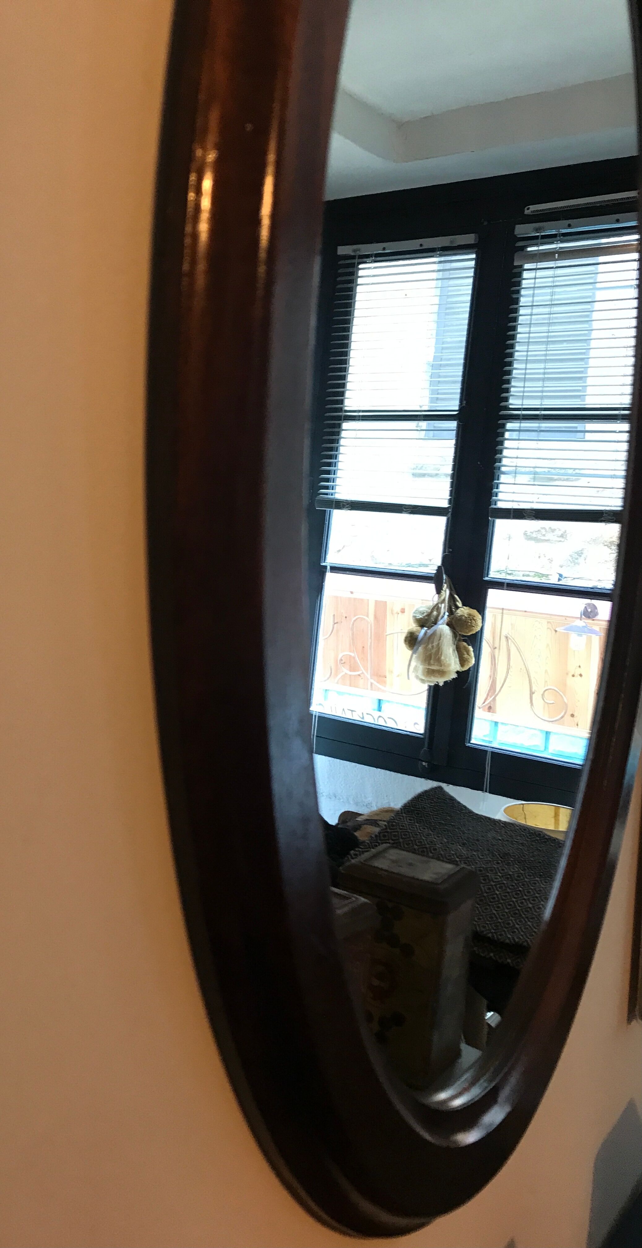 Mirror wood frame 30x65cm