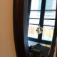 Miroir cadre bois 30x65cm