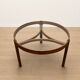 Table basse scandinave en teck et verre